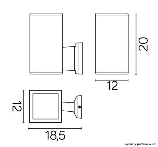 Kinkiet Zewnętrzny Srebrny Alu Suma Adela 8002 AL