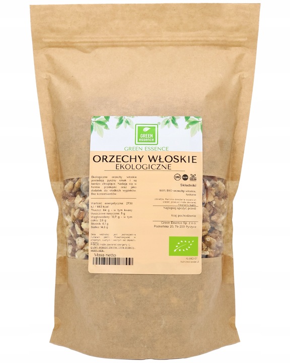ORZECHY WŁOSKIE ŁUSKANE BIO świeże 1kg naturalne wysoka jakość duże orzech