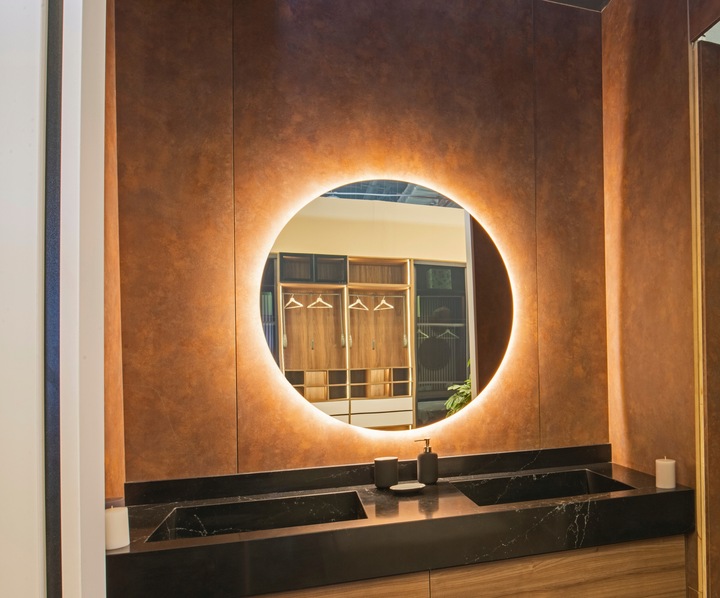 Lustro Podświetlane Okrągłe FI 80CM 480 LED/METR COB WODOSZCZELNOŚĆ IP65