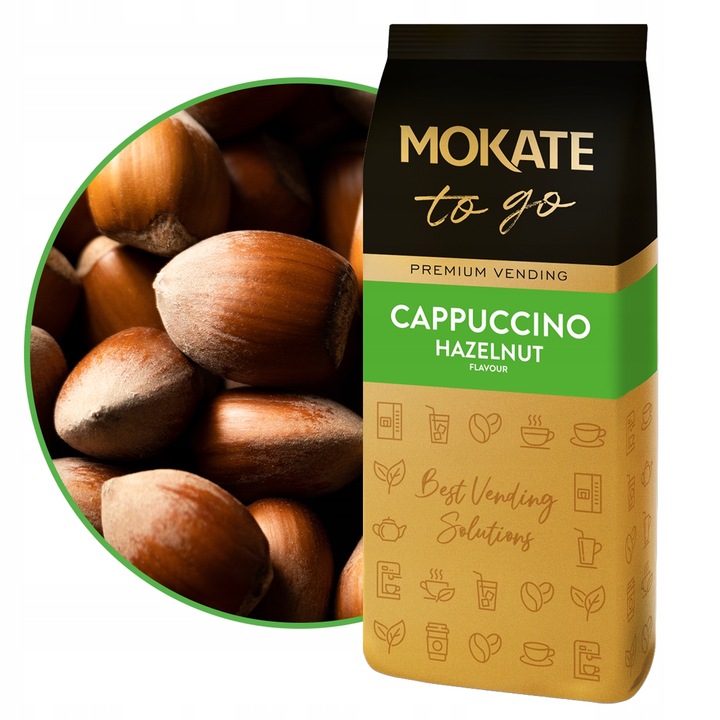 Kawa Cappuccino Instant Vending Orzech Laskowy Duże Opakowanie 1KG MOKATE