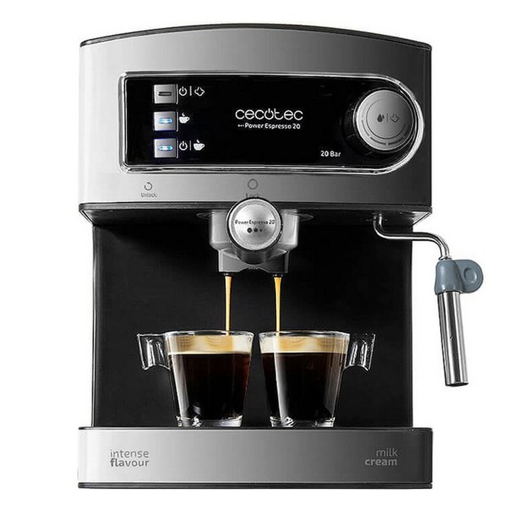 EKSPRES DO KAWY KOLBOWY Cecotec Power Espresso 20 srebrny/szary