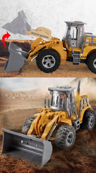 ZABAWKA DLA DZIECI BULDOŻER SPYCHACZ KOPARKA STEROWANA NA PILOT |WIEK 3+|