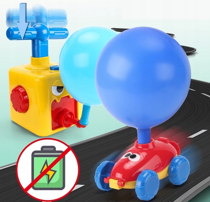 Power Balloon AUTA Z NAPĘDEM pompka balony pojazdy