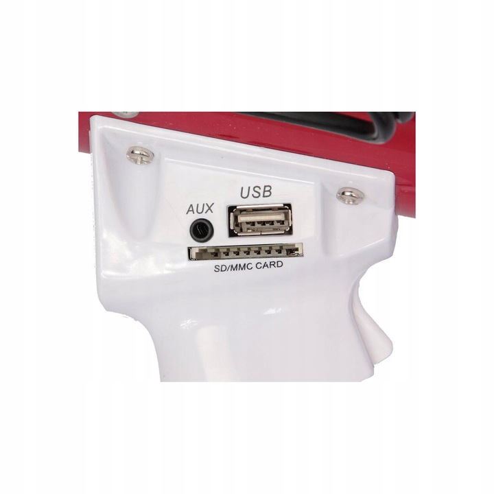 Profesjonalny MEGAFON 50W USB SD MP3 akumulator