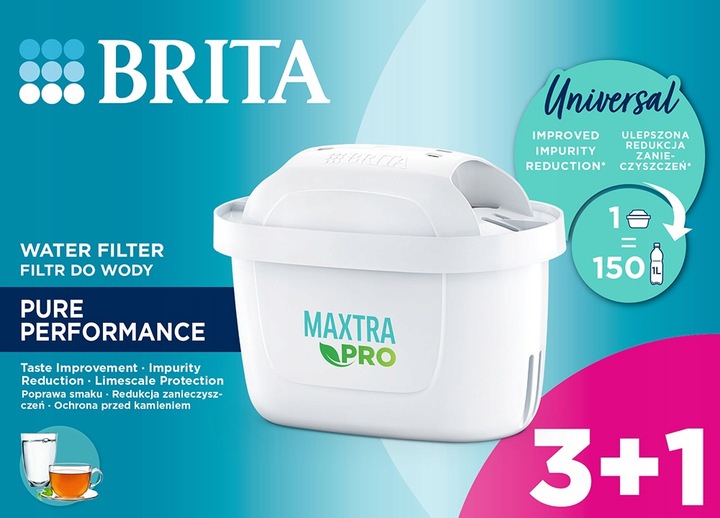 Filtr wody wkład do dzbanka Brita Maxtra PRO Pure Performance 3+1 BOX