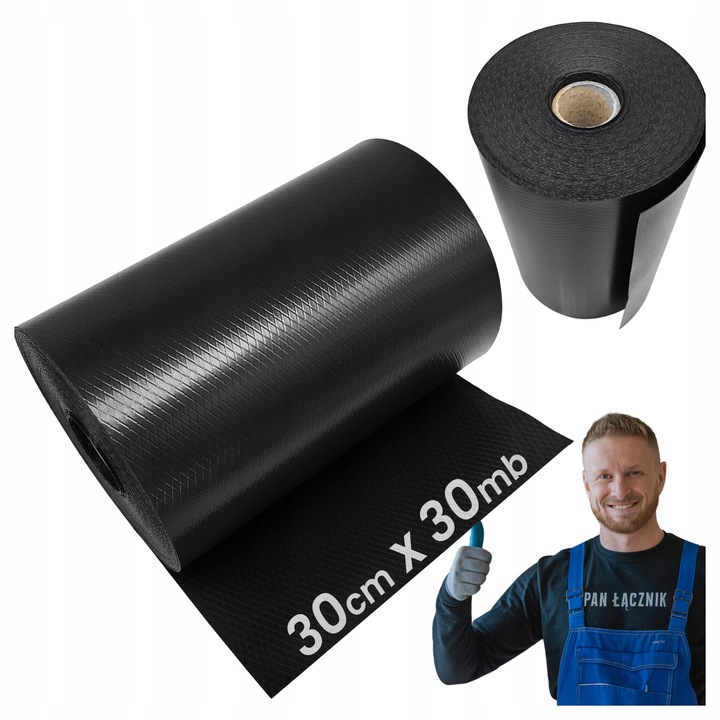 Folia Fundamentowa Eurovent Mauer HDPE Izolacja Pozioma 1mm 0,3m x 30m