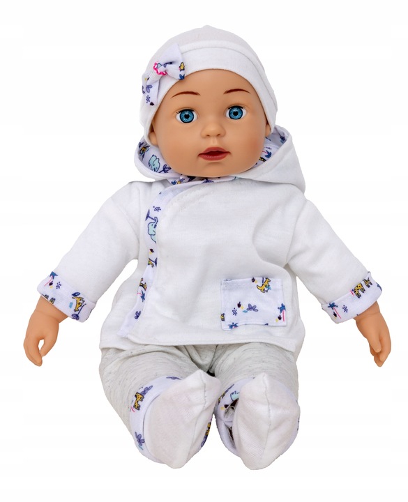 Wózek dla lalek 3w1 SPACEROWY GŁEBOKI + INTERAKTYWNA LALKA BOBAS zestaw XXL