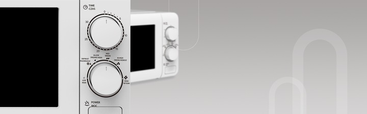 BIAŁA KUCHENKA MIKROFALOWA MIKROFALÓWKA MIKROFALA UD TIMER 700W 20l LITRÓW