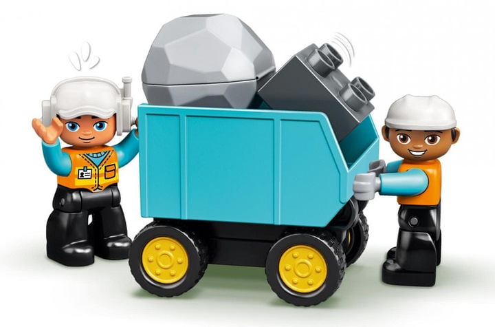 LEGO Duplo 10931 Samochód Ciężarowy koparka budowa duże klocki 2 3 4 latka