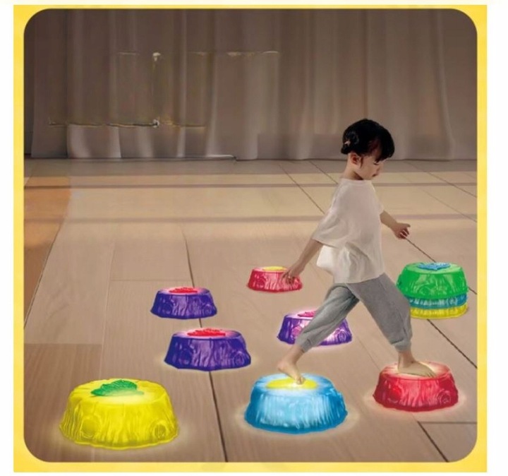 KAMIENIE BALANSUJĄCE SWIECĄCE TRENING RÓWNOWAGI SENSORYCZNE OGRODOWE 10szt.