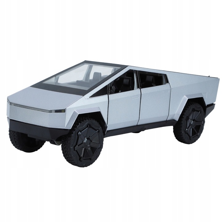 METALOWY MODEL TESLA CYBERTRUCK 1:24 DŹWIĘK ŚWIATŁA LED OTWIERANE DRZWI