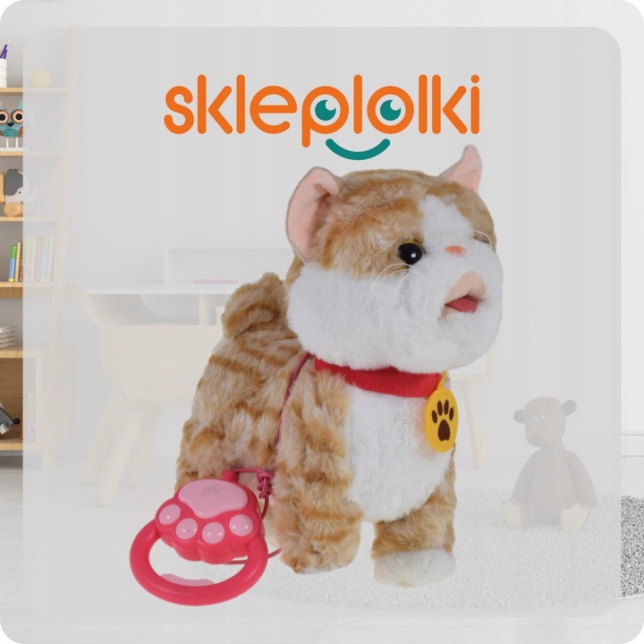 KOTEK INTERAKTYWNY NA SMYCZY MIAUCZY CHODZI GRA