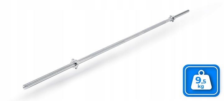 Gryf prosty 180cm śrubowany 30mm chromowany stalowy sztanga do obciążeń