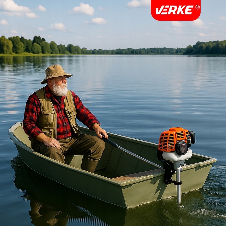 SILNIK ZABURTOWY SPALINOWY DO ŁÓDKI ŁODZI PONTONU MOCNY 5,2 KM + OLEJ