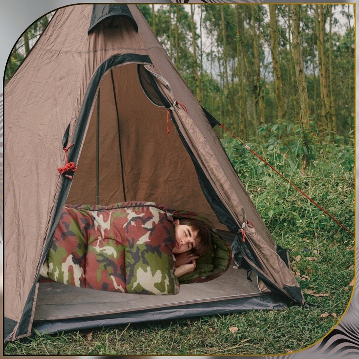 Śpiwór zimowy dziecięcy turystyczny puchowy wojskowy dla dziecka ultralekki
