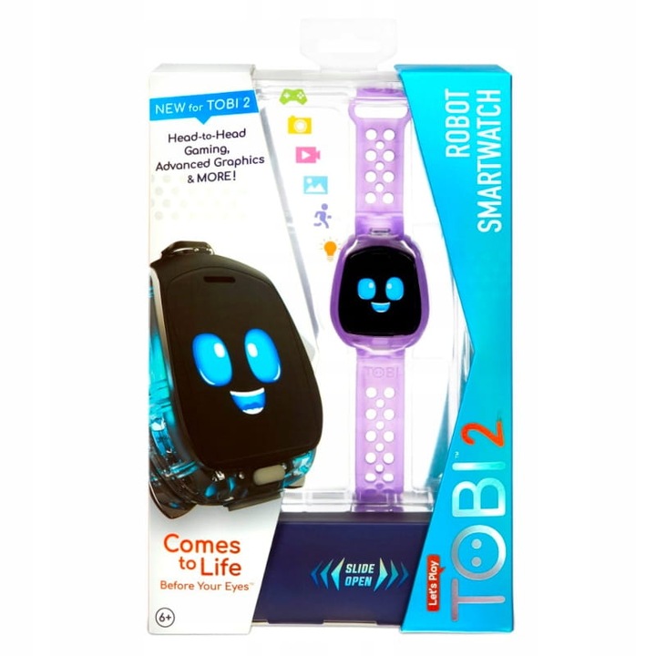 TOBI 2 ROBOT SMARTWATCH ZEGAREK INTERAKTYWNY ELEKTRONICZNY FIOLETOWY