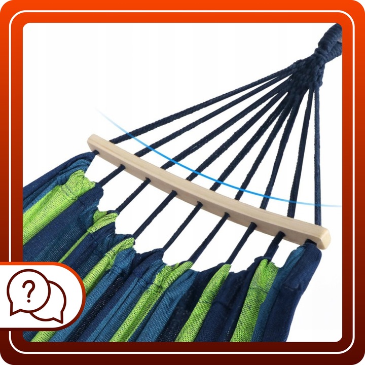 Hamak Ogrodowy XXL Bawełniany mocny turystyczny 2 osobowy huśtawka + torba