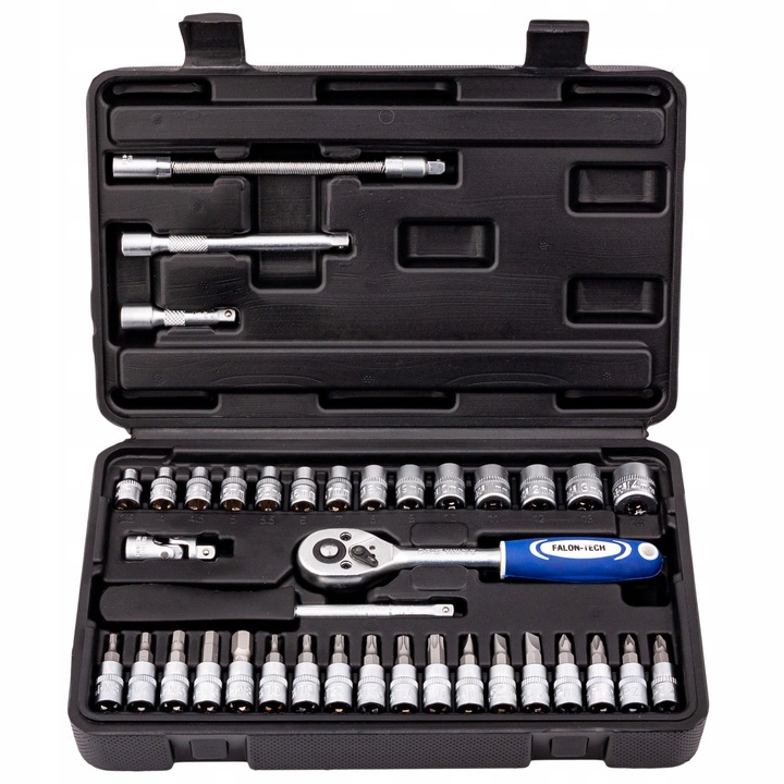 ZESTAW KLUCZY NASADOWYCH NASADKI TORX BITY 38 1/4" KLUCZE NASADOWE