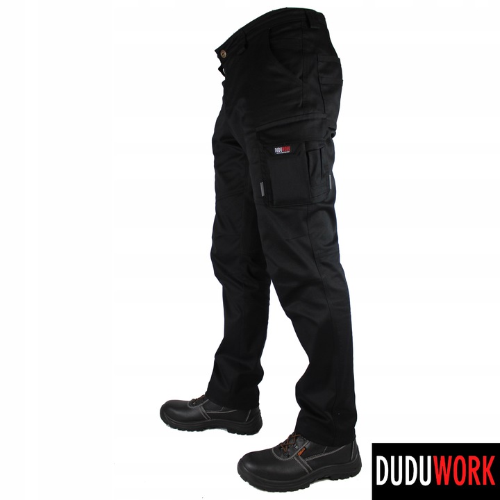 SPODNIE ROBOCZE BHP DuduWork Czarne Elastyczne 60