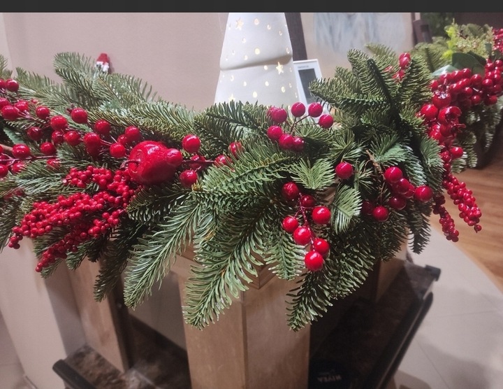 Girlanda Jodła 2 metry 100% PE 200 cm DŁUGA gęsta jak naturalna na poręcz