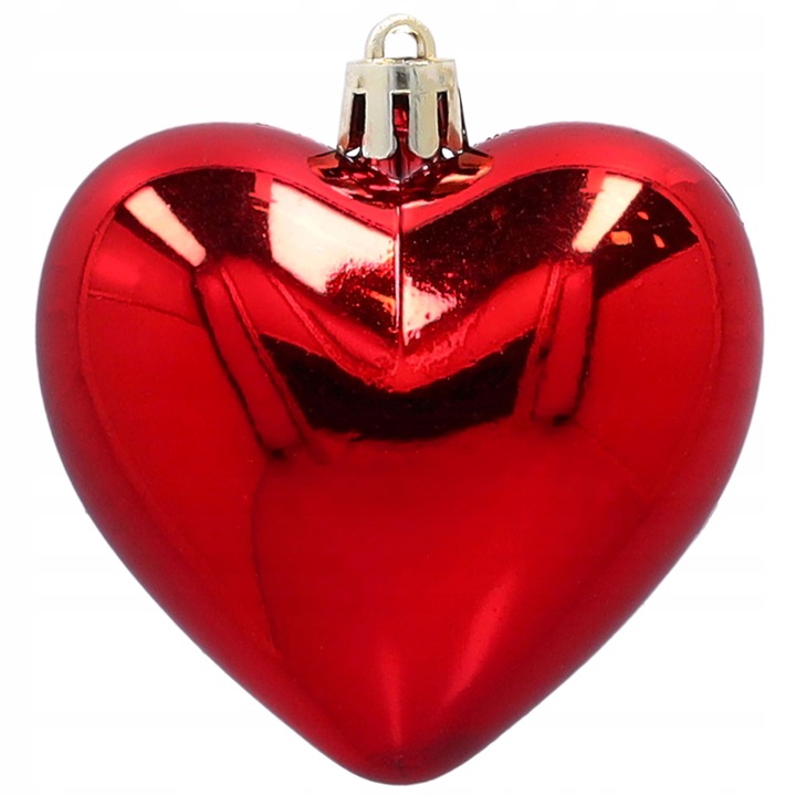 Bombki choinkowe czerwone serca zawieszki na choinkę ozdoby świąteczne 16x