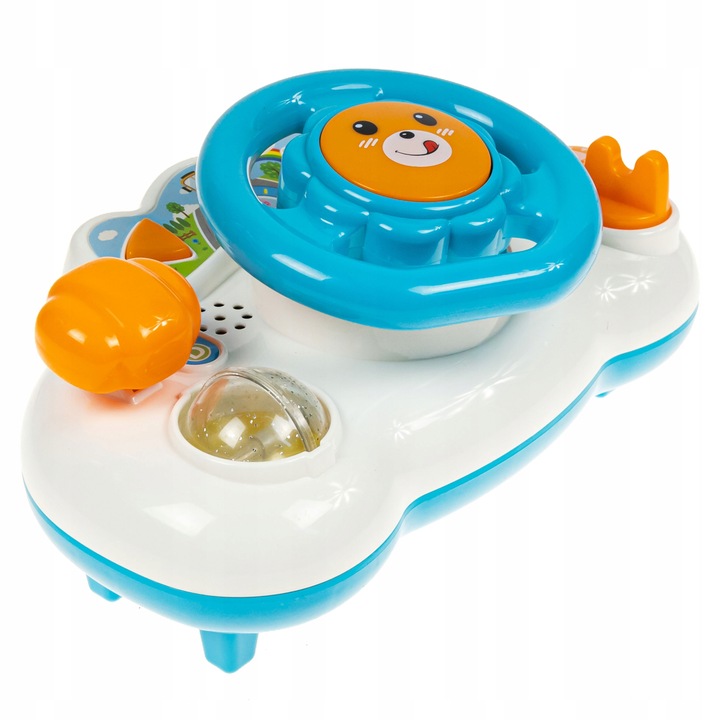 INTERAKTYWNA KIEROWNICA EDUKACYJNA DLA DZIECI KLAKSON DŹWIĘKI ŚWIATŁA