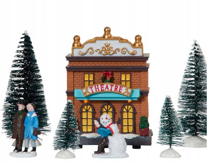 Wioska swiateczna LED Christmas Village zestaw 14 elementow z oswietleniem