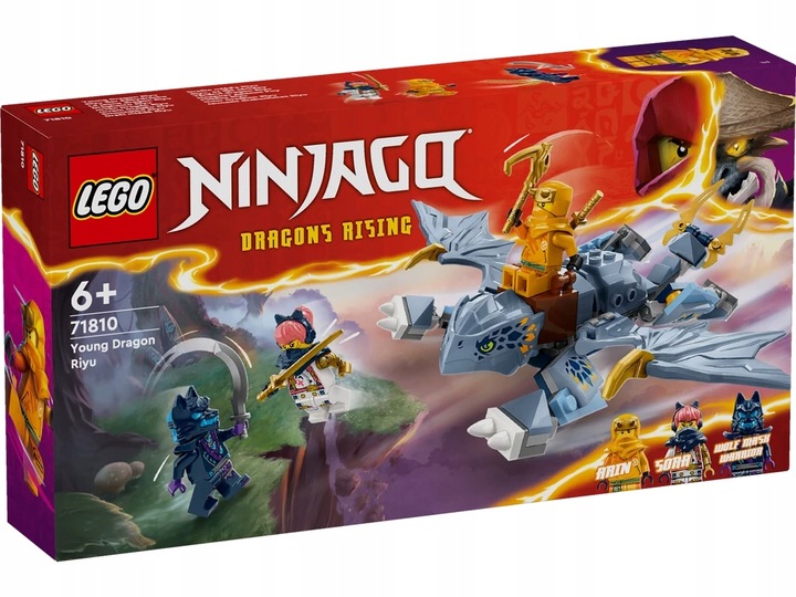 LEGO NINJAGO 71810 Mały Smok Smoczątko Riyu + GRATIS Polibag Cole KLOCKI