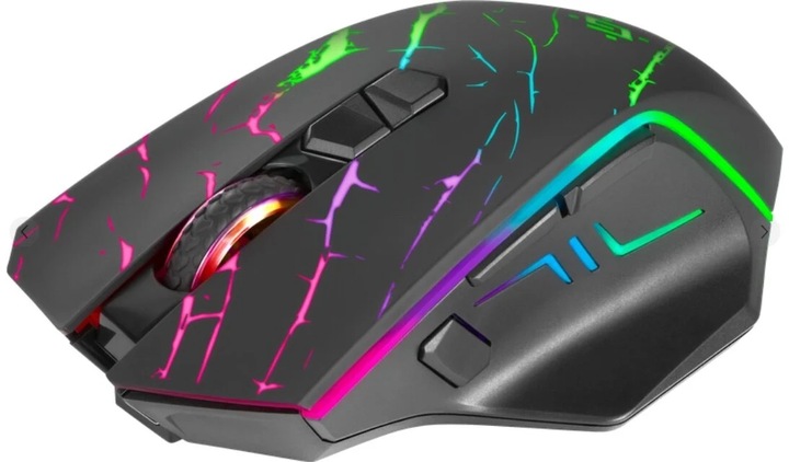 Myszka Gamingowa Mysz Dla Graczy URAN Bezprzewodowa LED Programowalna