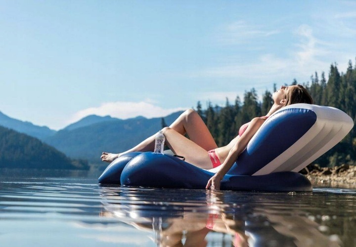 Materac Fotel Dmuchany Leżak Plażowy Do Wody Pływania na Basen INTEX 58868