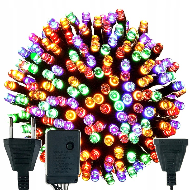LAMPKI CHOINKOWE ŚWIATEŁKA 300LED WIELOKOLOROWE WEWNĘTRZNE ZEWNĘTRZNE