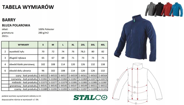 Polar męski CIEPŁY roboczy GRUBY bluza polarowa CIEPŁA ZIMOWA BARRY czarn L