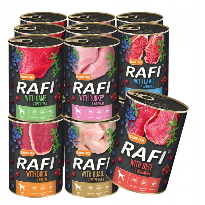 Rafi Premium MIX SMAKÓW Mokra karma dla psa 20x400g