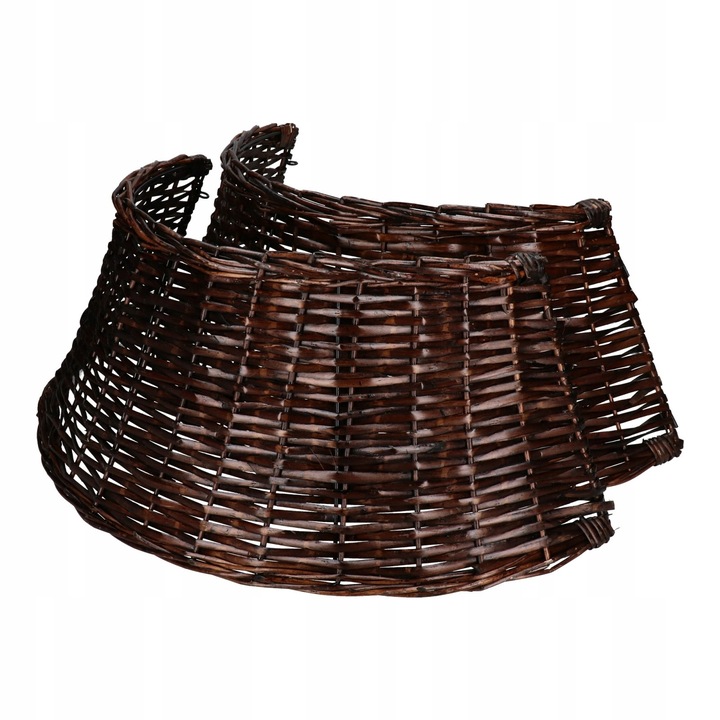 OSŁONA WIKLINOWA POD CHOINKE 70 cm KOSZ WIKLINOWY CIEMNY BRĄZ STOJAKA BOHO