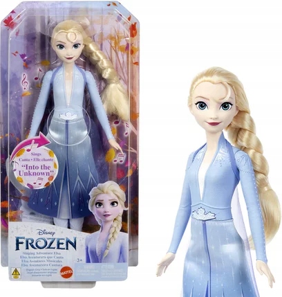 LALKA KRAINA LODU FROZEN Śpiewająca Elsa MATTEL