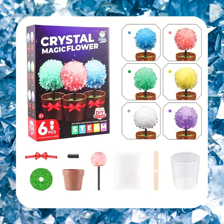 HODOWLA KRYSZTAŁÓW KRYSZTAŁY Eksperyment Edukacyjny 6 Drzewek Zestaw XXL