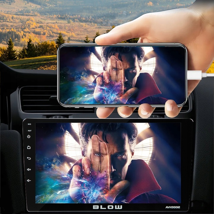 RADIO SAMOCHODOWE ANDROID BLUETOOTH 2 DIN 9 CALI GPS CARPLAY MIRROR LINK