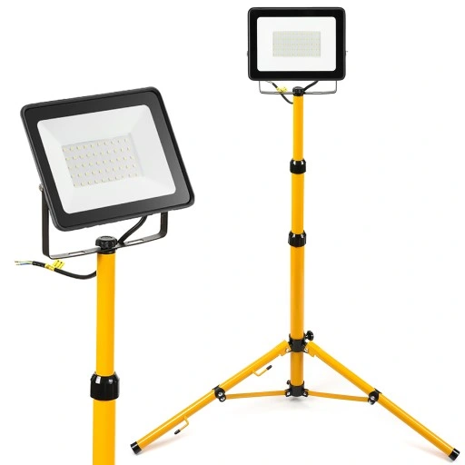 Halogen Naświetlacz LED 100W + Statyw Budowlany barwa biała neutralna