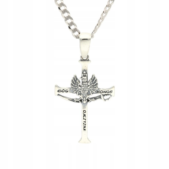 Krzyż z orłem Bóg Honor Ojczyzna