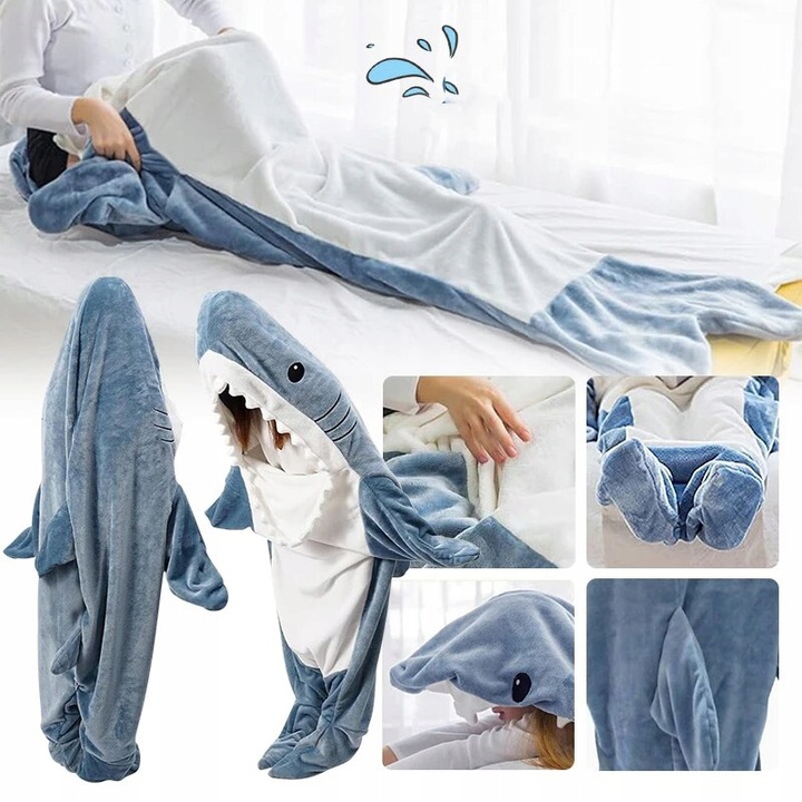 Halloween strój kocy piżama shark Odpowiedni dla wzrostu 155-170 cm