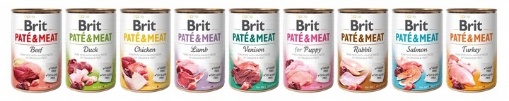 Brit Pate Meat MIX Smaków Mokra Karma dla Psa 12x400g