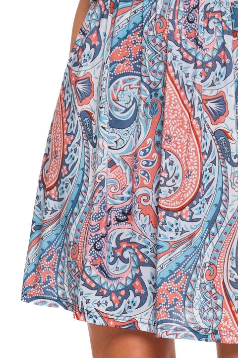 MODNA SUKIENKA DAMSKA KRÓTKA ELASTYCZNA W ORIENTALNY WZÓR NA LATO MORAJ S/M