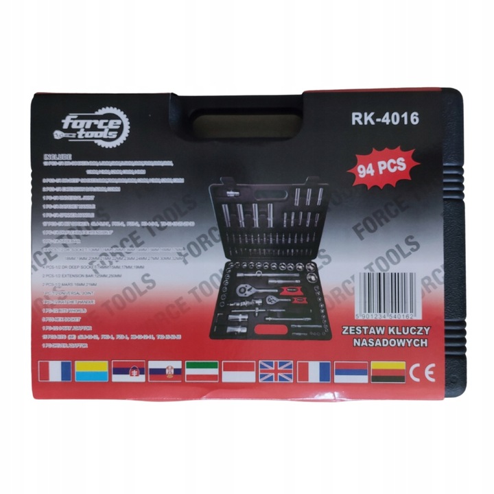 Zestaw kluczy nasadowych w walizce 94 el. Bity