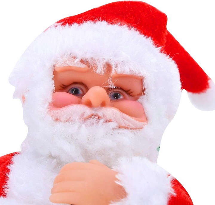 MIKOŁAJ PNĄCY SIĘ NA LINIE 100cm WSPINAJĄCY SIĘ MIKOŁAJ MELODIE ŚWIATEŁKA