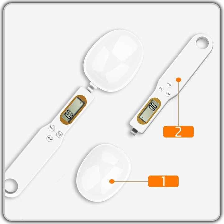 WAGA ELEKTRONICZNA KUCHENNA DO KUCHNI ŁYŻKA MIARKA Z WAGĄ