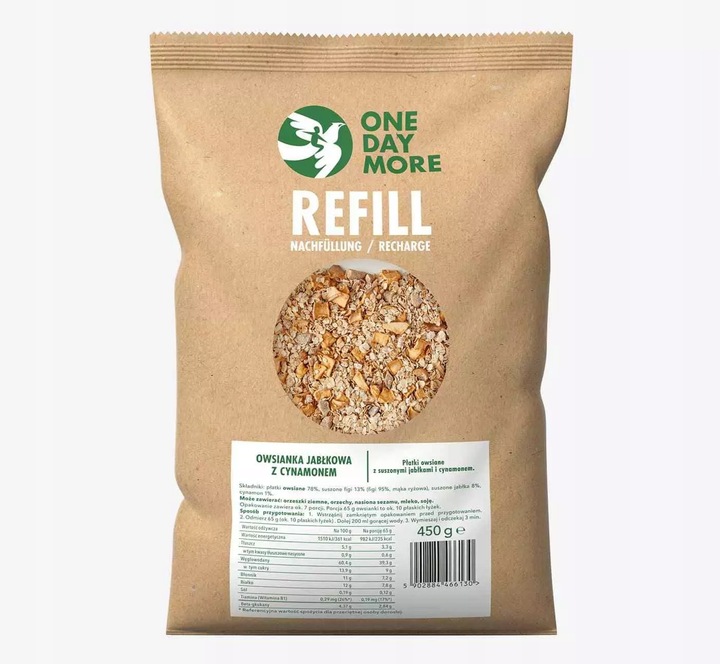 Owsianka Jabłkowa Bez Cukru OneDayMore 1350g set