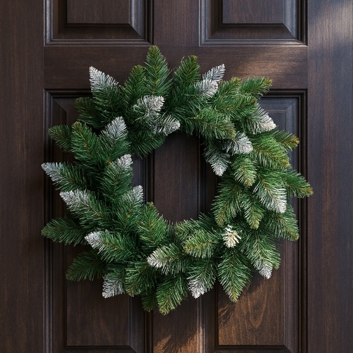 WIANEK ŚWIĄTECZNY GĘSTY OZDOBA ŚWIĄTECZNA NA DRZWI STÓŁ WIENIEC ZIELONY 65