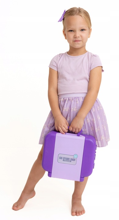 LODZIARNIA CUKIERNIA Zestaw w walizce 3w1 lody sklep kuchnia budka z lodami
