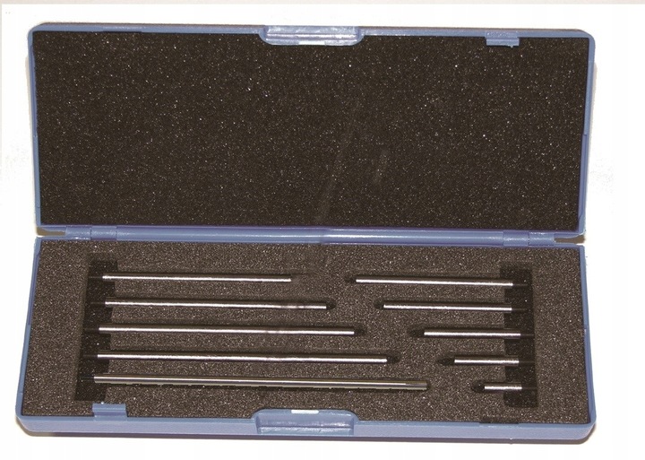 ZESTAW PRZEDŁUŻEK DO CZUJNIKÓW ZEGAROWYCH Z GWINTEM M2.5 10x10-100 ZESTAW