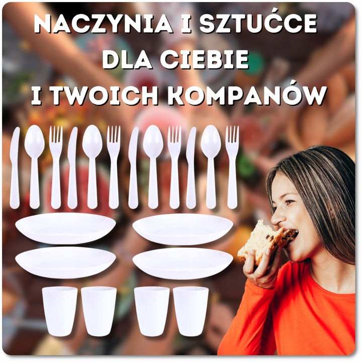 KOSZ PIKNIKOWY Z WYPOSAŻENIEM TERMICZNY TURYSTYCZNY DLA 4 OSÓB 21W1+ GRATIS